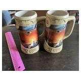 (2) 1996 Miller steins no boxes