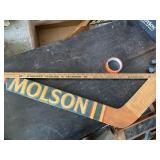 Molson beer hockey stick display