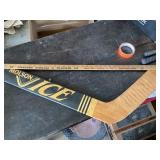 Molson Ice brewed beer wooden hockey stick