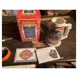 2001 Budweiser holiday stein , box does has