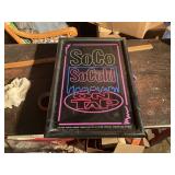 SoCo on Tap, light up sign, unit was plugged in