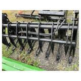 Skid steer curved log grabber