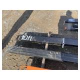 Black 10 foot fork extensions
