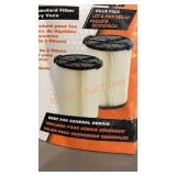2-Pack Standard Filter for Wet/Dry Vacs
