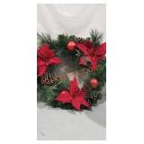 28" Poinsettia Wreath