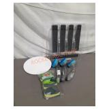 Kitchen Lot 6 Pc Lot Silverware Tray & Srub