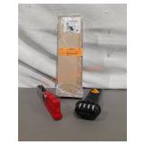 Misc Kitchen Lot W/ 3 pc knife set, knofe