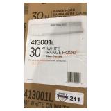 Broan 30" White Range Hood