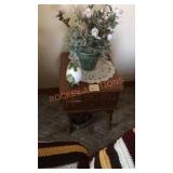 End Table and Flower Assortment