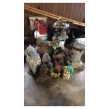 Lot Of Outdoor Figurines, Toilet And Heater. Sold