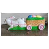 Easter Bunny W/wagon Blow Mold