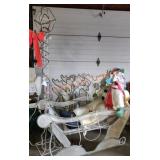 Light Post, Sleigh And Reindeer