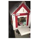 Wooden House And Christmas Party Inside