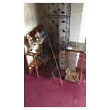 Plant Stand And Bird Cage Lot