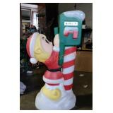 Christmas Elf W/mailbox. Blow Mold