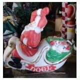 Santa And Sleigh Blow Mold