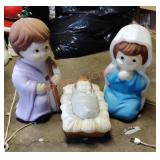 Mary, Joseph And Jesus Blow Molds