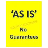 All Lots Are Sold As Is, No Guarantees