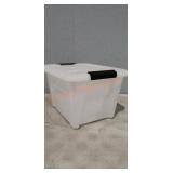 Three Plastic Storage Bins