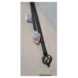 Black Drapery Rod with Hardware