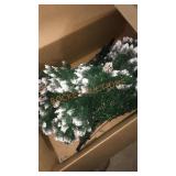 Christmas Tree With Snow and Pine Cones