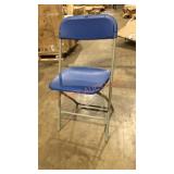 Plastic Folding Chair, 10 pack, Blue