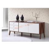 Baxton Furniture Walnut and White Sideboard