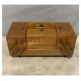 Vintage Sewing Box With Contents