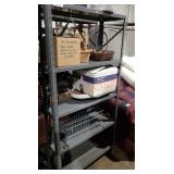 Metal 5 Shelf Storage With Contents