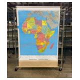 Approx 50"x70" Rand Mcnally Map Of Africa
