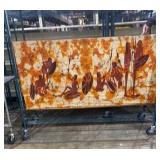 67" Wide X 35" Long Fabric African Wall Hanging