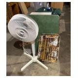 Miscellaneous Lot-fans,card Table & More