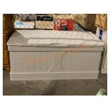 Large Outdoor Storage Box Filled With Bedding