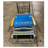 Pair Beach Chairs & Magazine Rack
