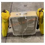 3 Speed Window Fan & 2 Bag Chairs