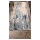 Spectrum Collection Rug, White/Ocean Blue