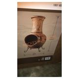 Clay Chiminea, outdoor use