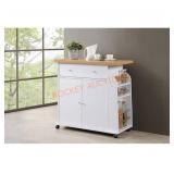 Kitchen Island with Spice Rack