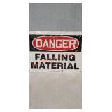 "Danger Falling Material" Sign