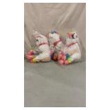 3 Plush Unicorns