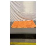 Orange Throw Rug Approx 21"x 36"