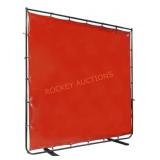 VIZ-PRO Red Vinyl Welding Curtain/Welding Screen