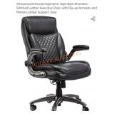 Ergonomic High-Back Rhombus-Stitched Chair with