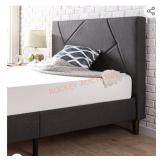 Zinus Judy Queen Upholstered Geometric Paneled