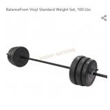 BalanceFrom 100lb Vinyl Weight Set