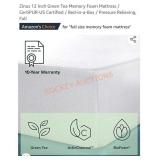 Zinus Queen 12" Memory Foam Mattress