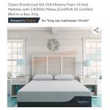 Classic Brands Cool Gel Memory Foam 14" Mattress