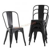 Metal Dining Chairs, Set of 4