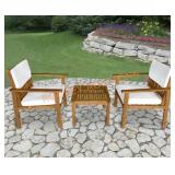 3-Piece Wooden Patio Set