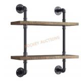 2-Tier Industrial Pipe Shelf